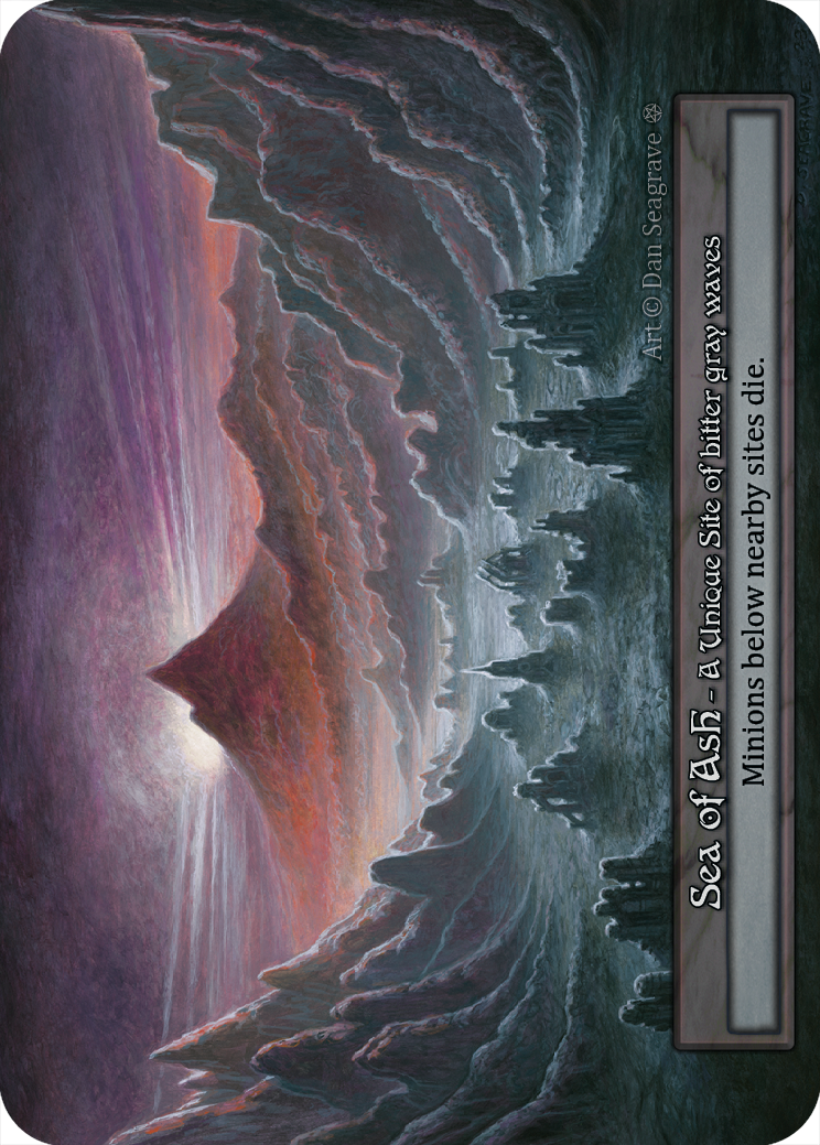 Sea of Ash — ilustração de Dan Seagrave