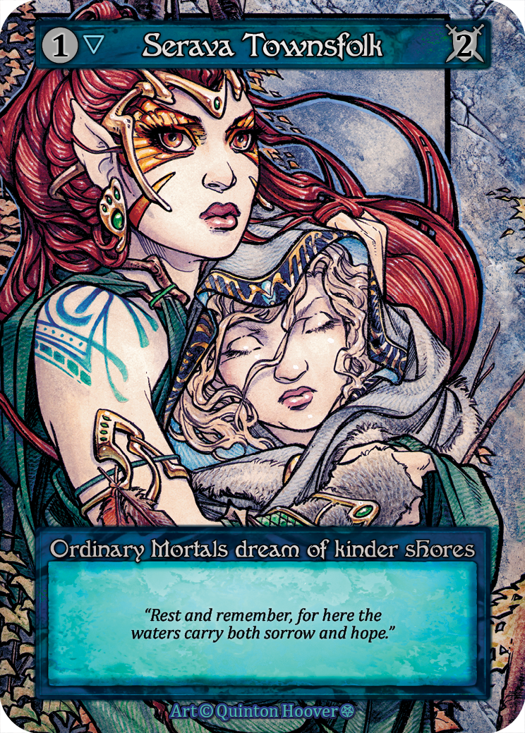 Serava Townsfolk — ilustração de Quinton Hoover