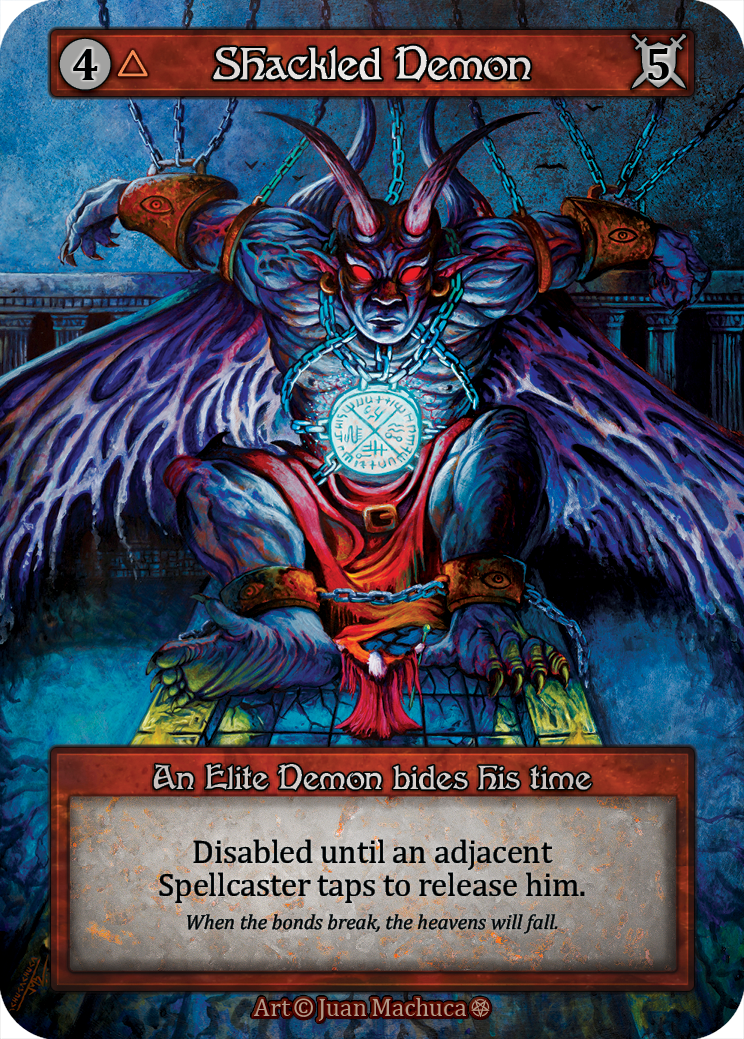 Shackled Demon — ilustração de Juan Machuca