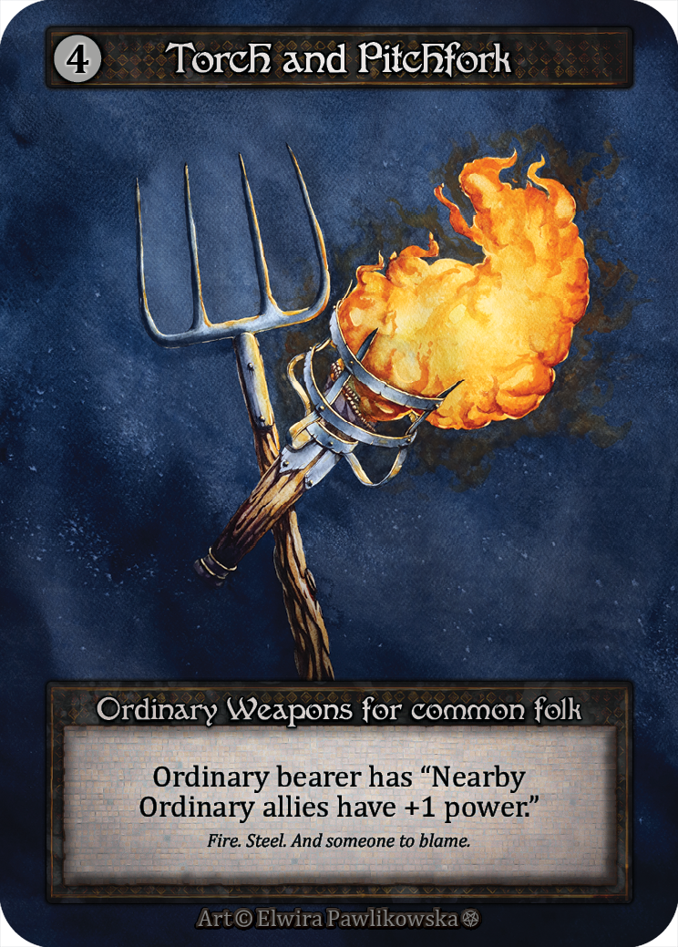 Torch and Pitchfork — ilustração de Elwira Pawlikowska
