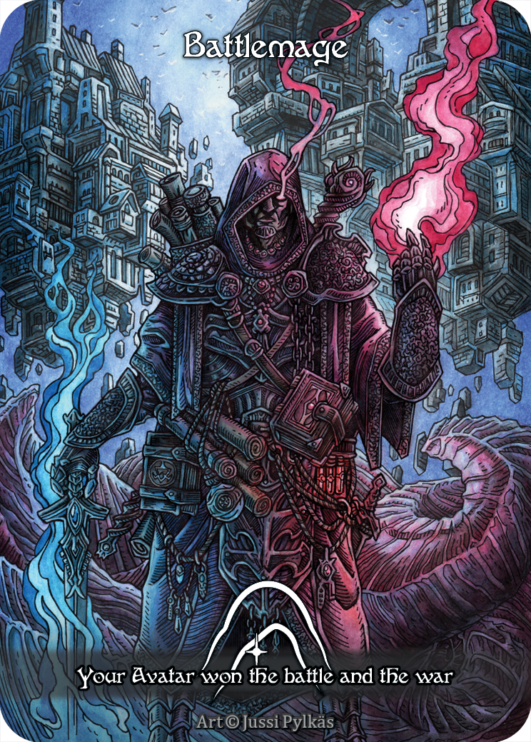 Battlemage — ilustração de Jussi Pylkäs