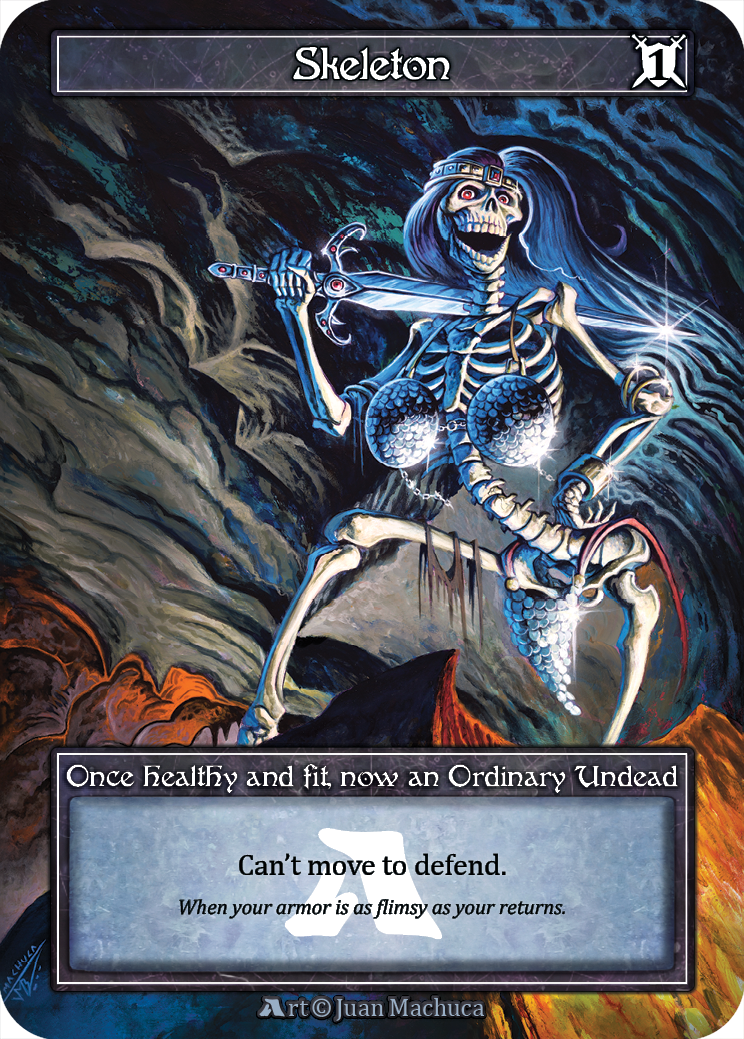 Skeleton — ilustração de Juan Machuca